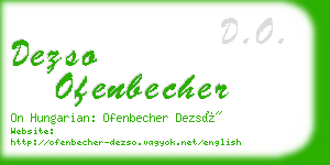 dezso ofenbecher business card